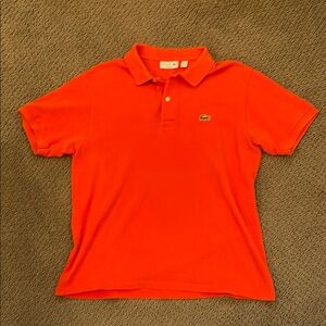 Orange Lacoste polo